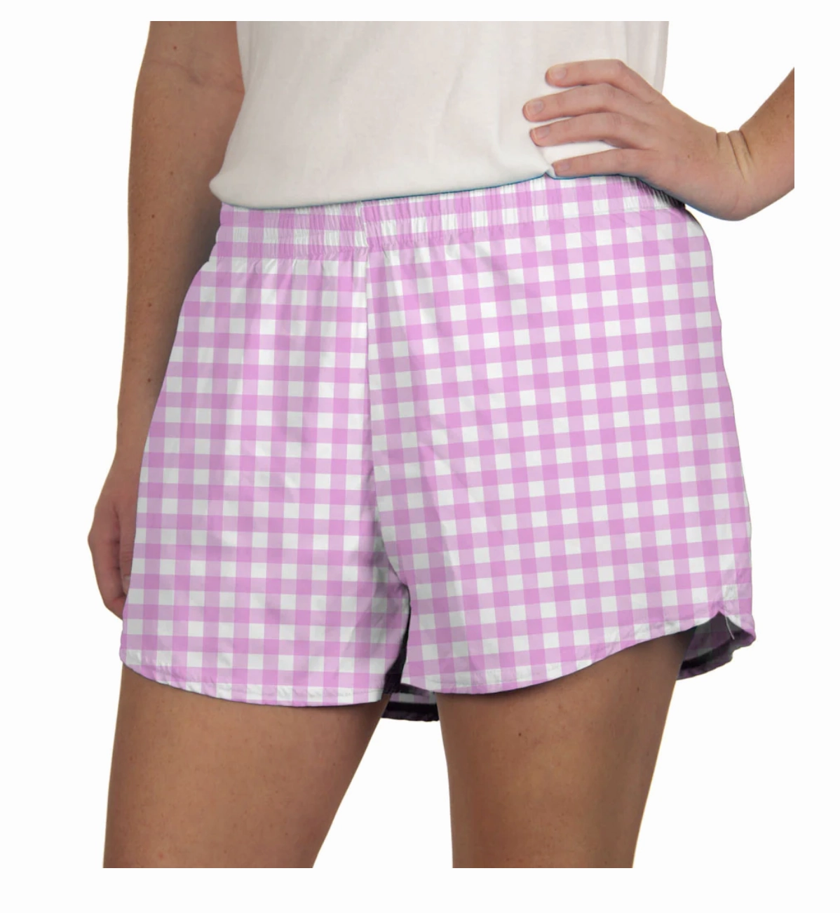 All-Weather Wear Steph Shorts | Pink Gingham