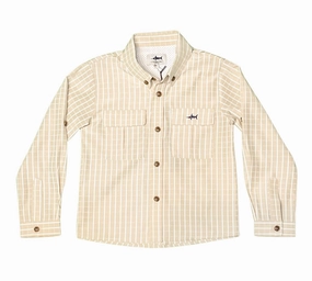 Flagler Fishing shirt | Khaki/White Plaid Lightweight clothing