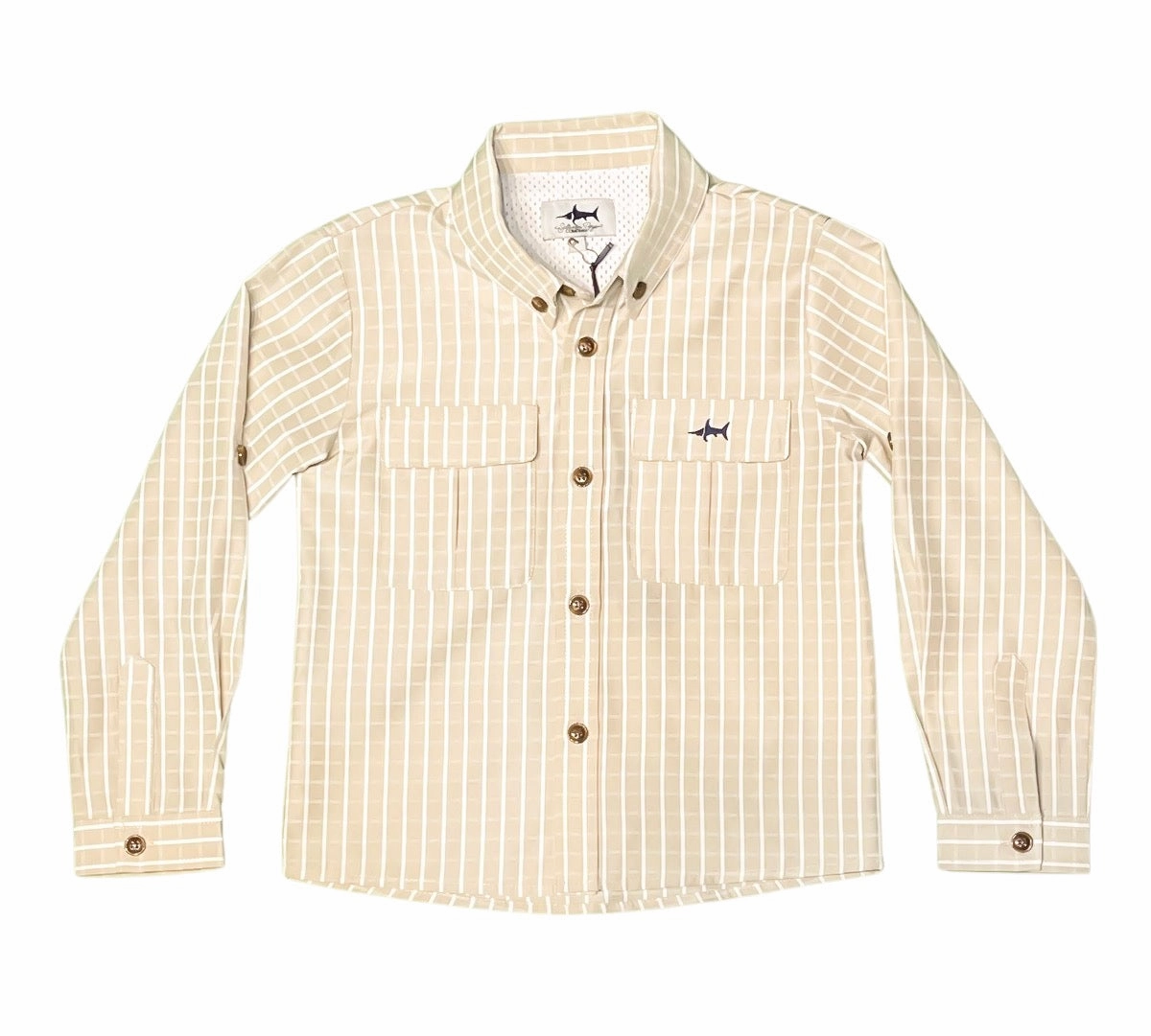 Flagler Fishing shirt | Khaki/White Plaid Lightweight clothing