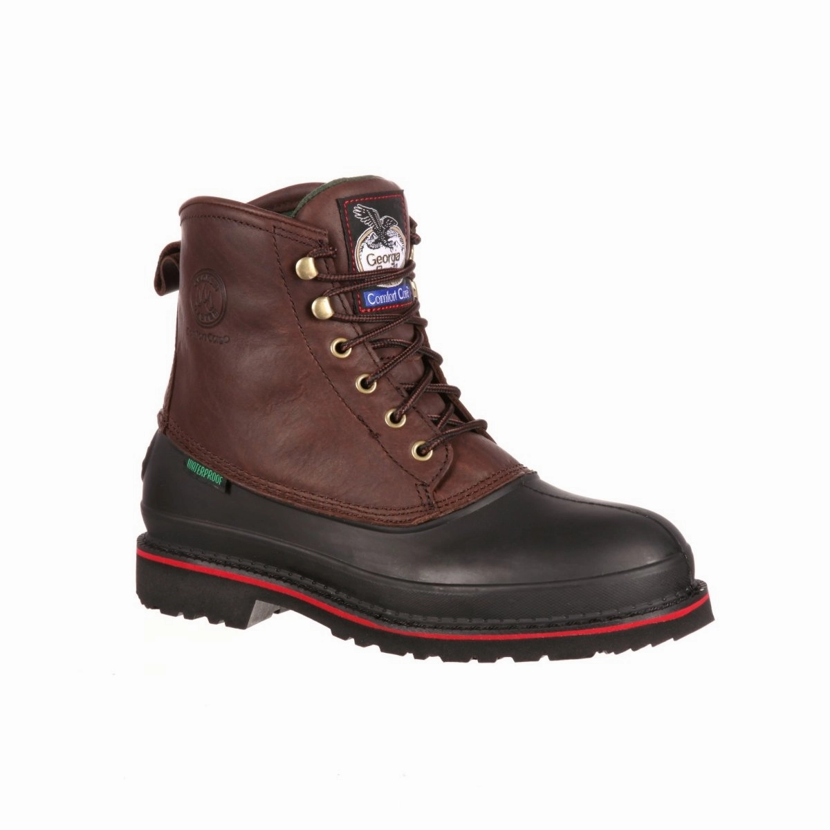 Waterproof Rainy Day Commuter Feather Light Rough Trail Hiker Georgia Boot Muddog Men's Waterproof Steel Toe Work Boots G6633 In Brown