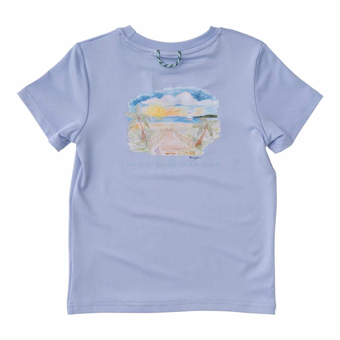 Pro Performance Sweet Lavender Fishing Tee - Beach Art Loose Thread
