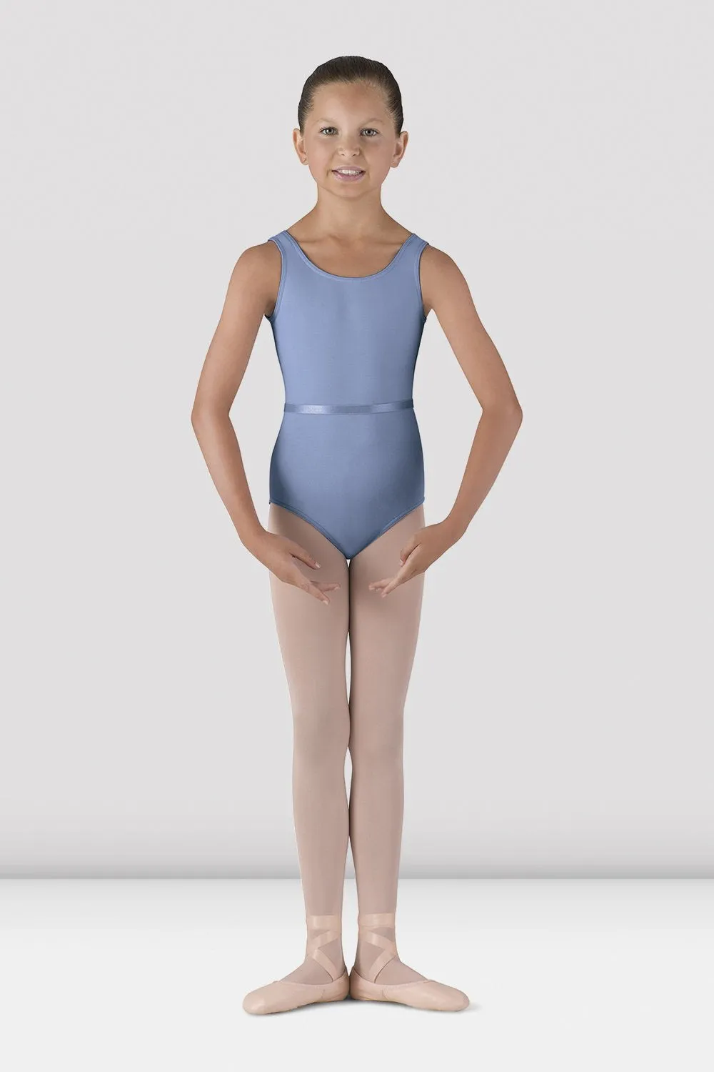 Girls Tank Leotard With Belt LowFriction