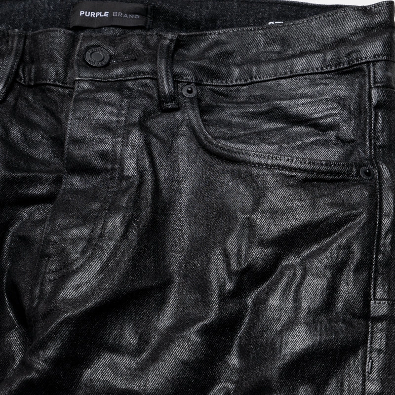 Purple Brand Low Rise Flared Leg Coated Flare Jean - Black Flexible Hemline Cozy Pajama Set