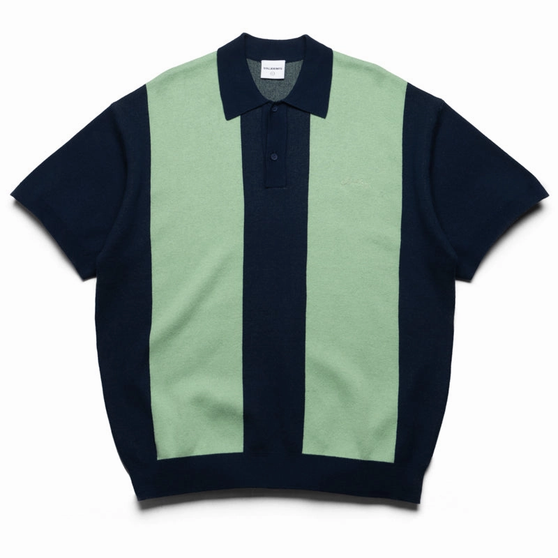 Neat Edge Students Golf Browne S/S Knit Polo Sweater - Navy