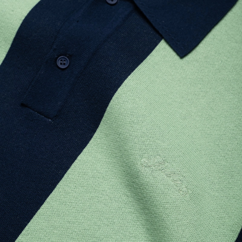 Warm Pullover Students Golf Browne S/S Knit Polo Sweater - Navy