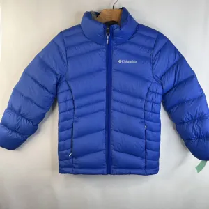 Size 7-8: Columbia Blue Omni-Heat 80% Down Zip-Up Puffer Coat LightweightInsulation