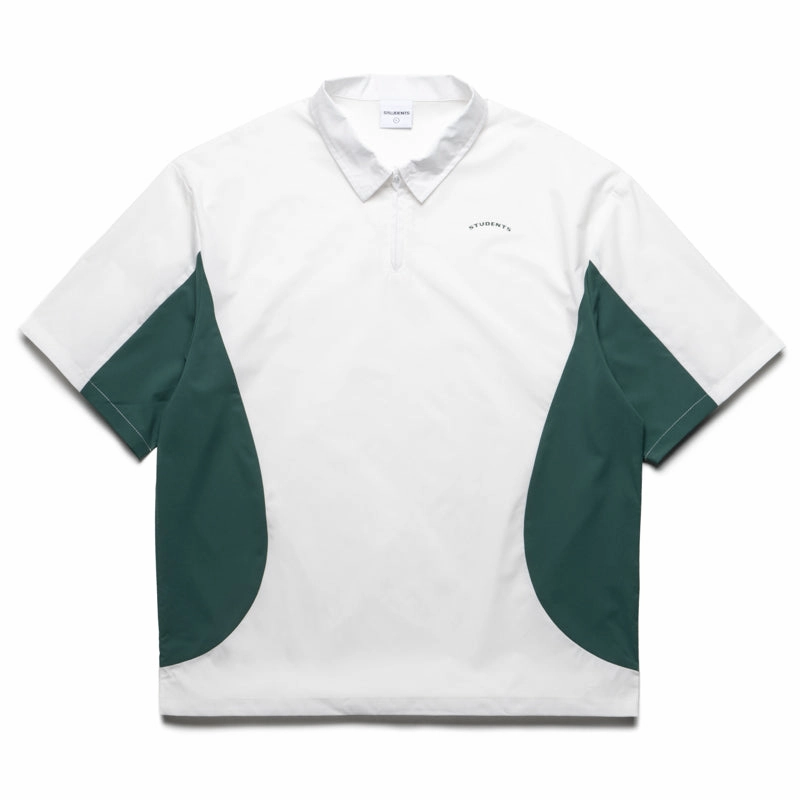 Soft Hoodie Students Golf Linwood S/S Poplin Zip Polo - White