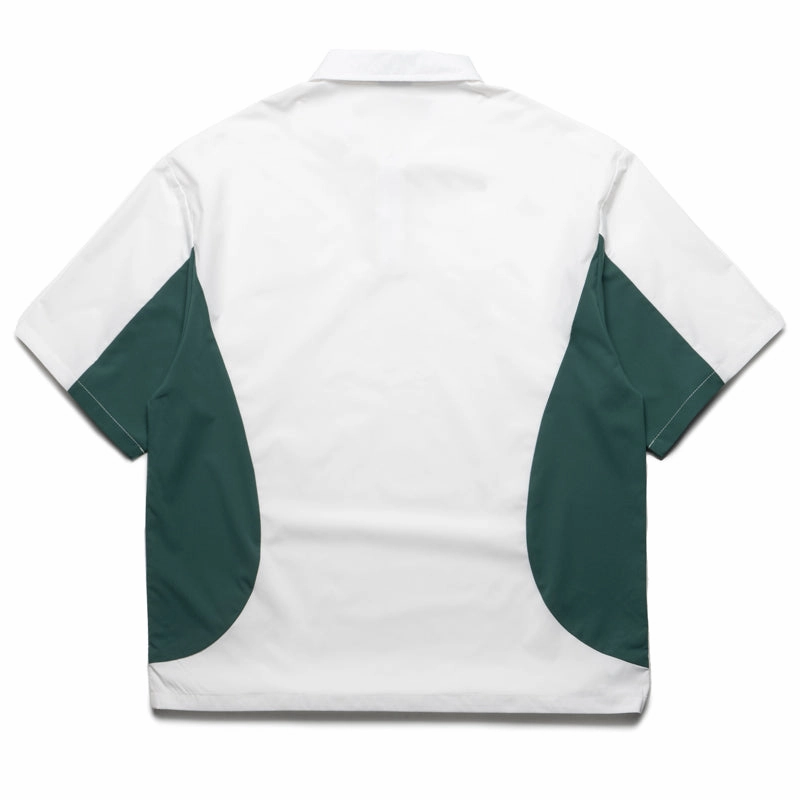 Students Golf Linwood S/S Poplin Zip Polo - White AntiStatic Material Tough Core