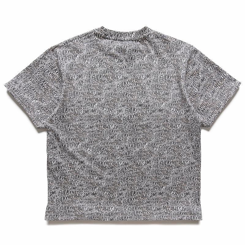 Fucking Awesome Burnt Sticker Stamp Tee - Black/White Fresh Look Yoga class