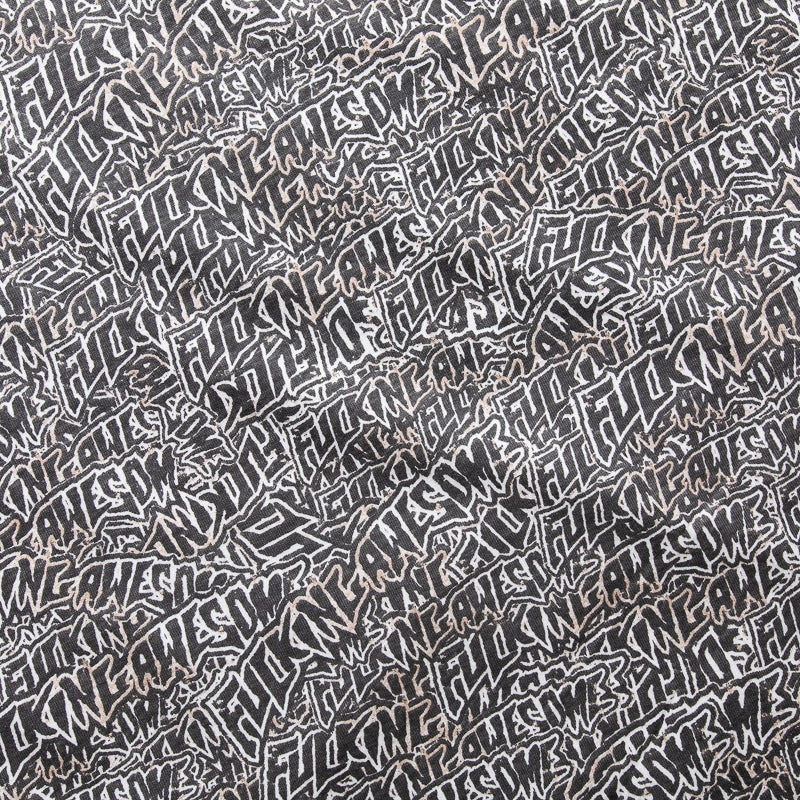 Fucking Awesome Burnt Sticker Stamp Tee - Black/White Modern Simplicity