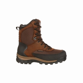 Wide Range Rocky Core Men's Waterproof 800g Insulated Outdoor Boots Fq0004753 In Brown