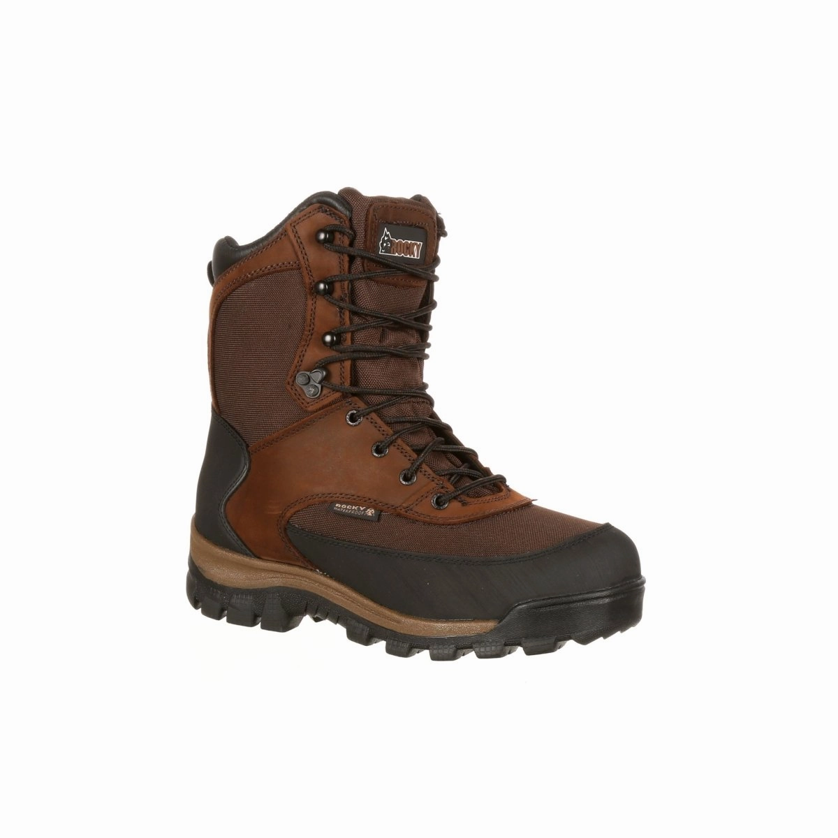 Non Marking Tread Traction Lug Pattern Rocky Core Men's Waterproof 800g Insulated Outdoor Boots Fq0004753 In Brown