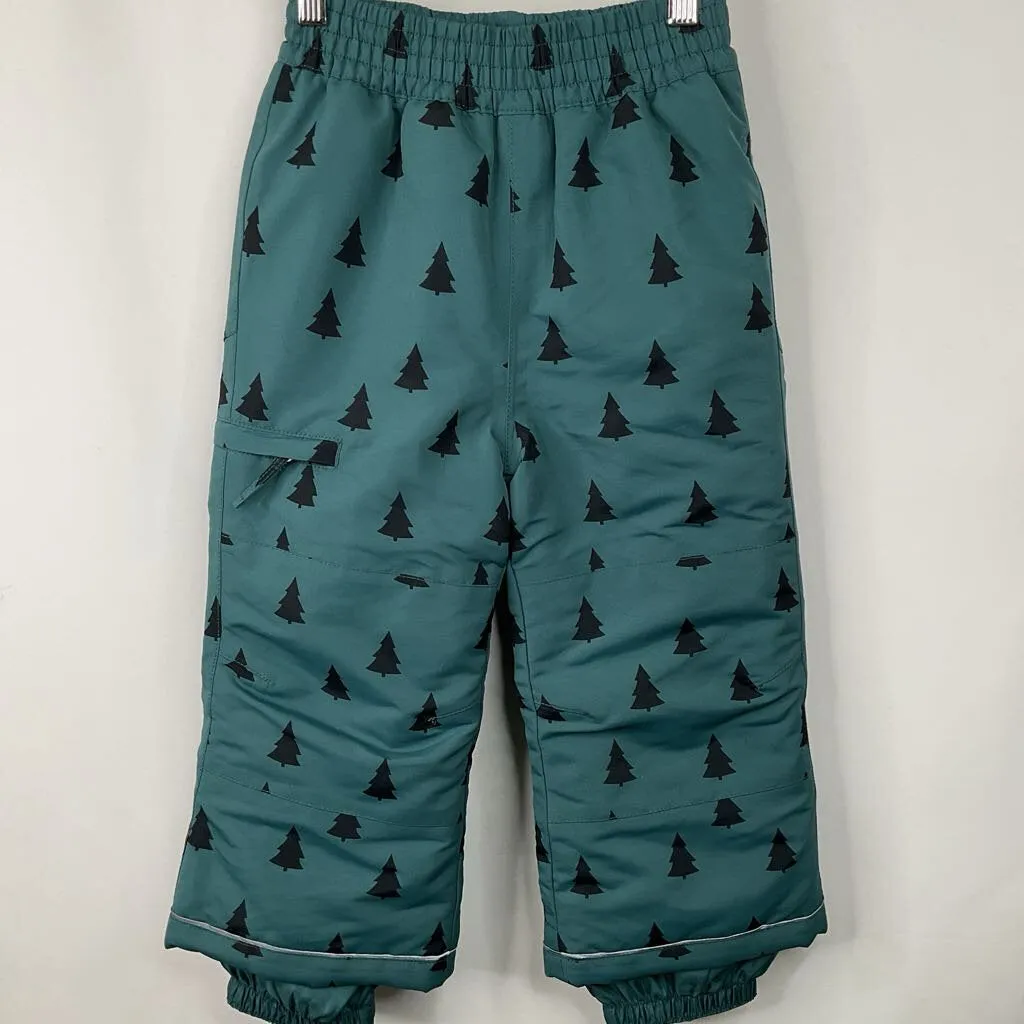 Size 4 (100): Hanna Andersson Green Trees Snow Pants Practical Prince costumes for children