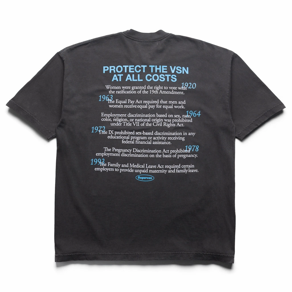 Supervsn My Sister's Keeper Tee - Vintage Grey Transitional Fashion Layered Hem Details