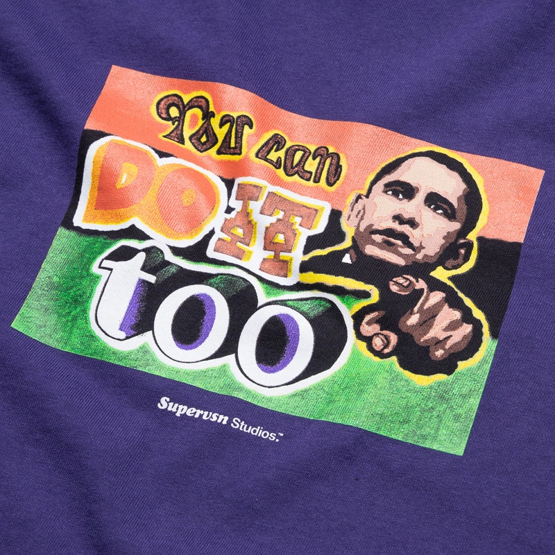 WrinkleResistantFabric Saga Fit Supervsn You Can Do It Too Tee - Dusty Purple