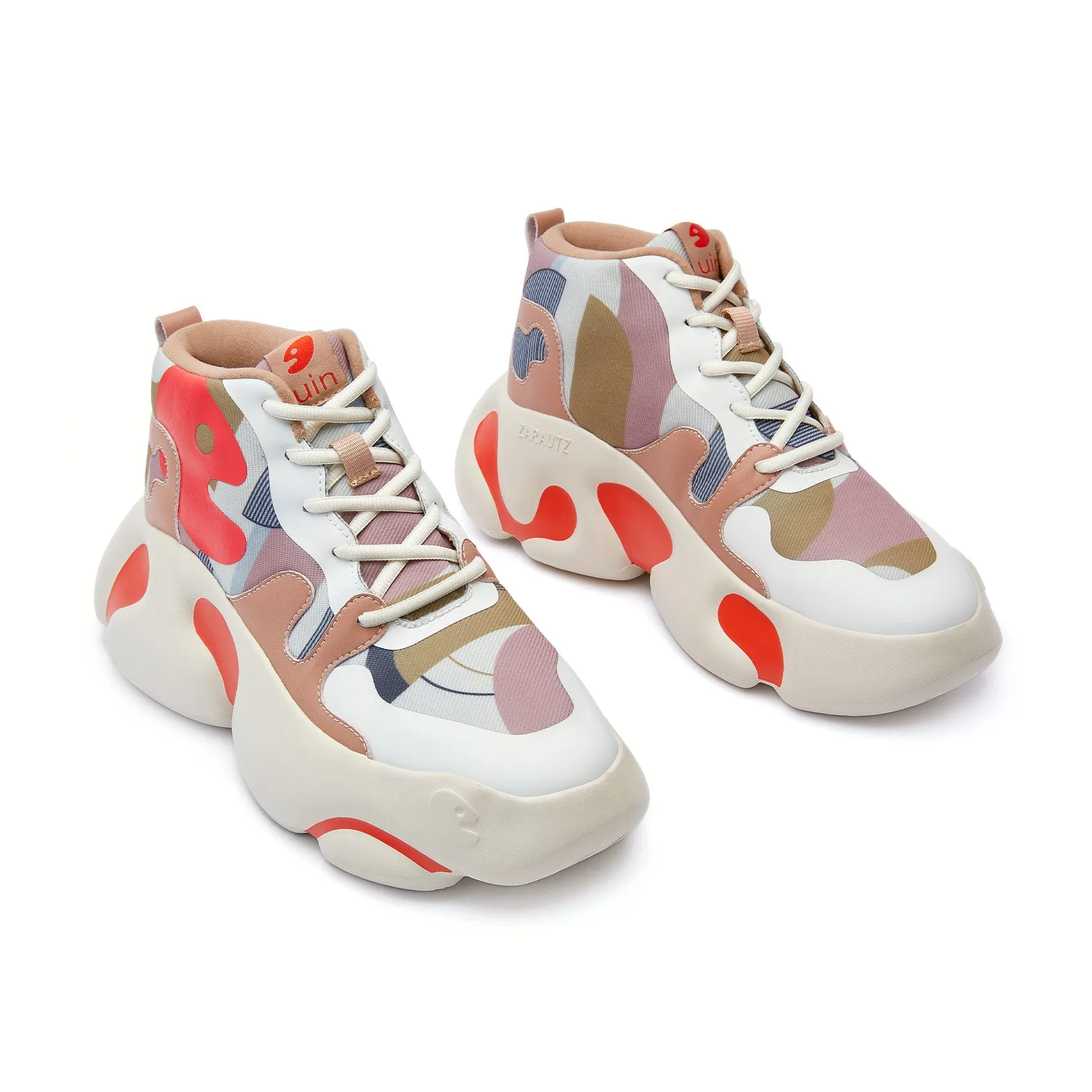 Colorful Lakeside Zarautz III Women Rocker sole geometry Easy   To   Clean