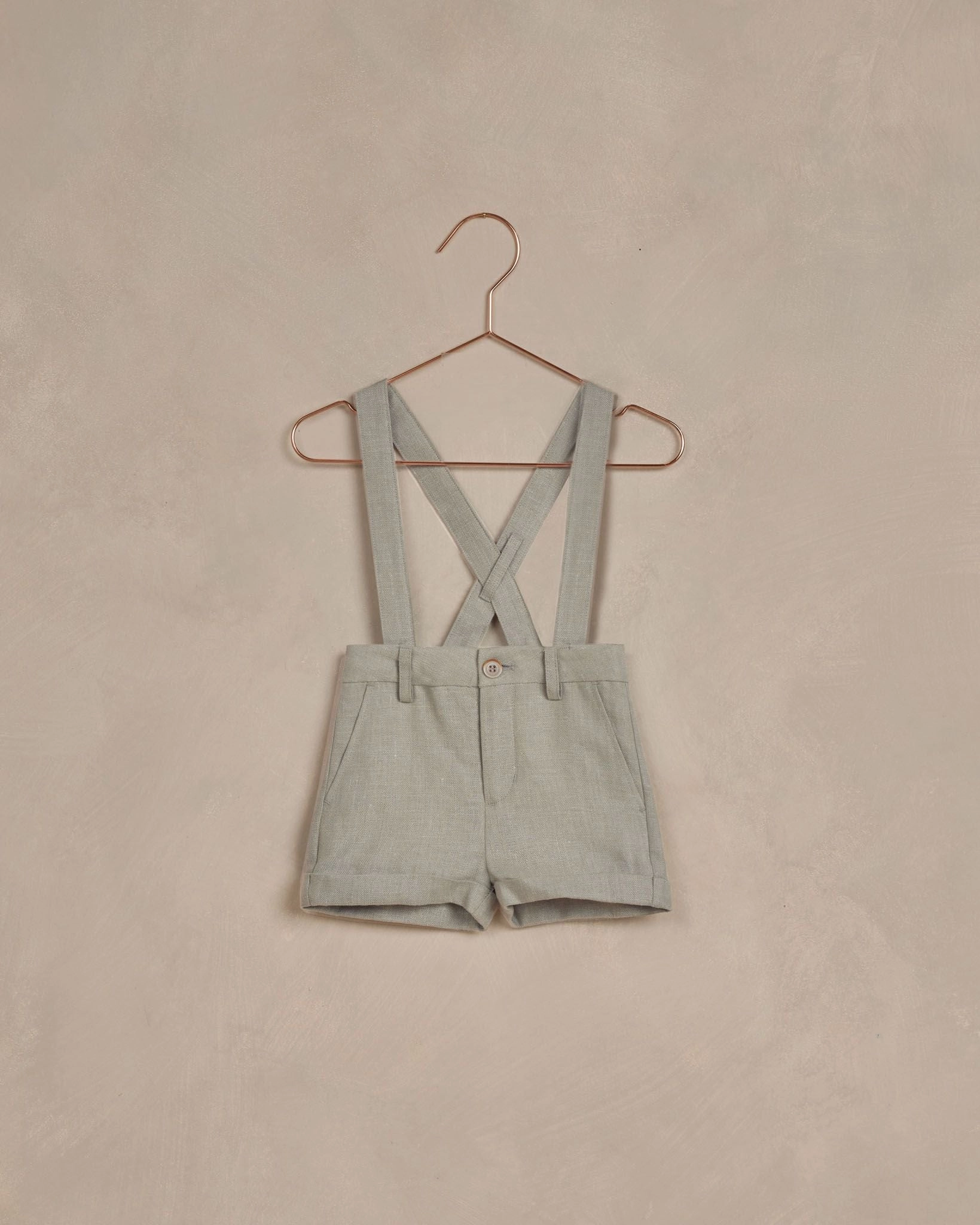 Suspender Short || Sage AdjustableHemline