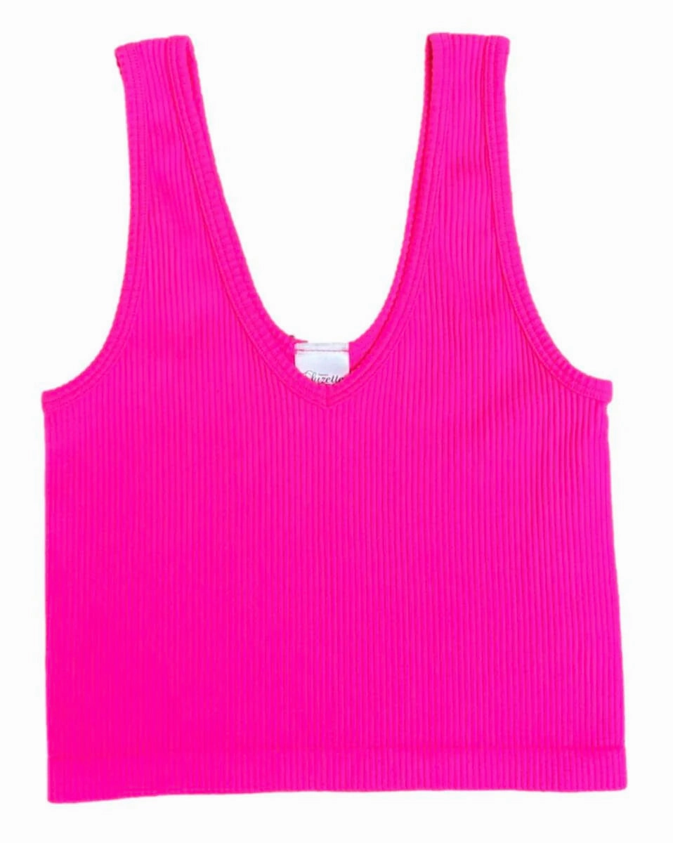 Suzette Tween Seamless Brami-Neon Pink Summer Outerwear AbrasionResistant Fabric