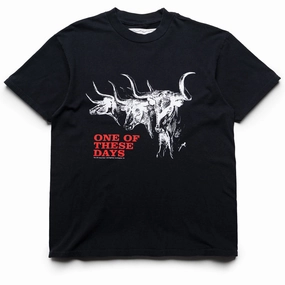 High End One Of These Days Long Horn Tee - Washed Black