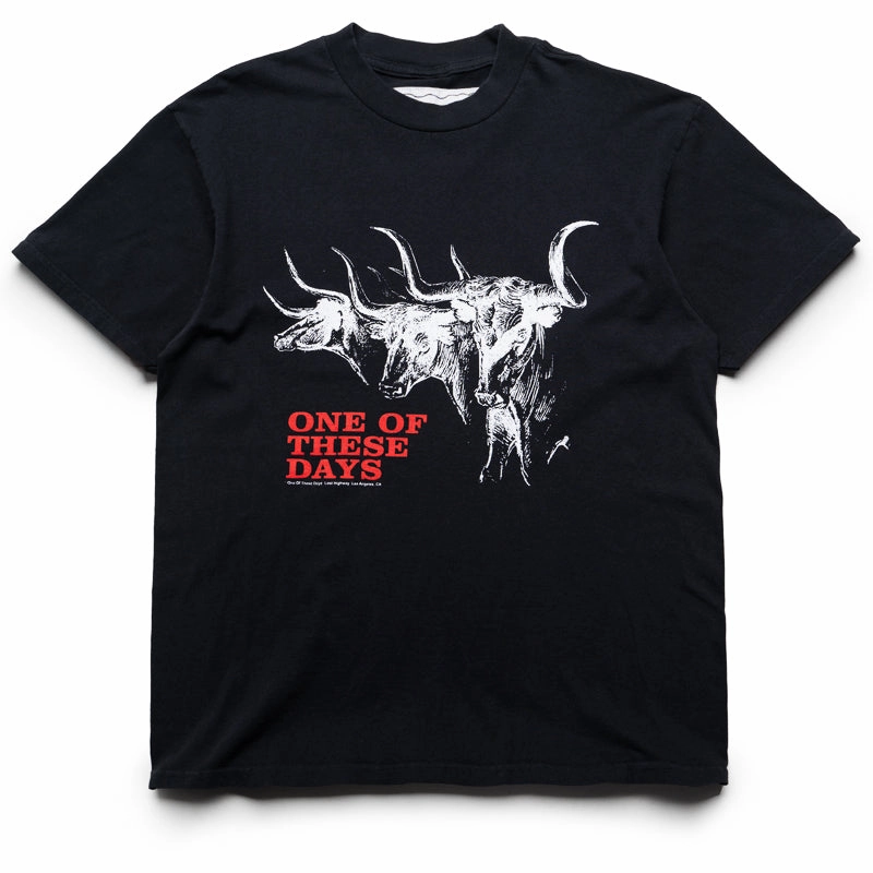 Active Style One Of These Days Long Horn Tee - Washed Black