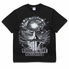 retro look Youth Glow Billionaire Boys Club Gray Horizon Knit Tee - Black