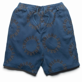 thisisneverthat 2Tone Logo Jacquard Short - Blue ElasticWaistband OdorControlTech