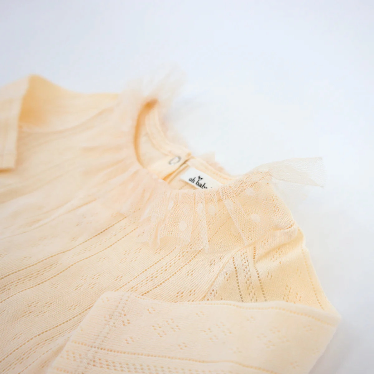 Pointelle Dotted Mesh Collar Set - Natural Cozy Pajamas spring fresh