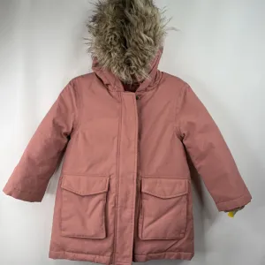 Light Travel Piece Size 2-3: Boden Pink Fur Hooded Winter Coat