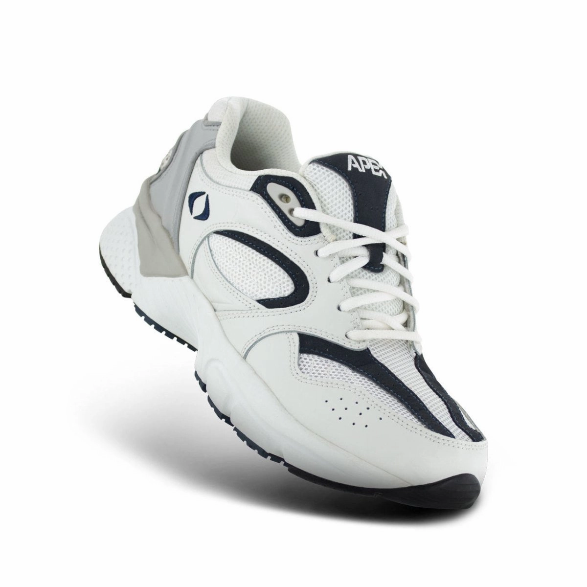 Durable Overlay Durable toe cap Apex X521m Boss Runner Men's Active Shoe In White/navy.