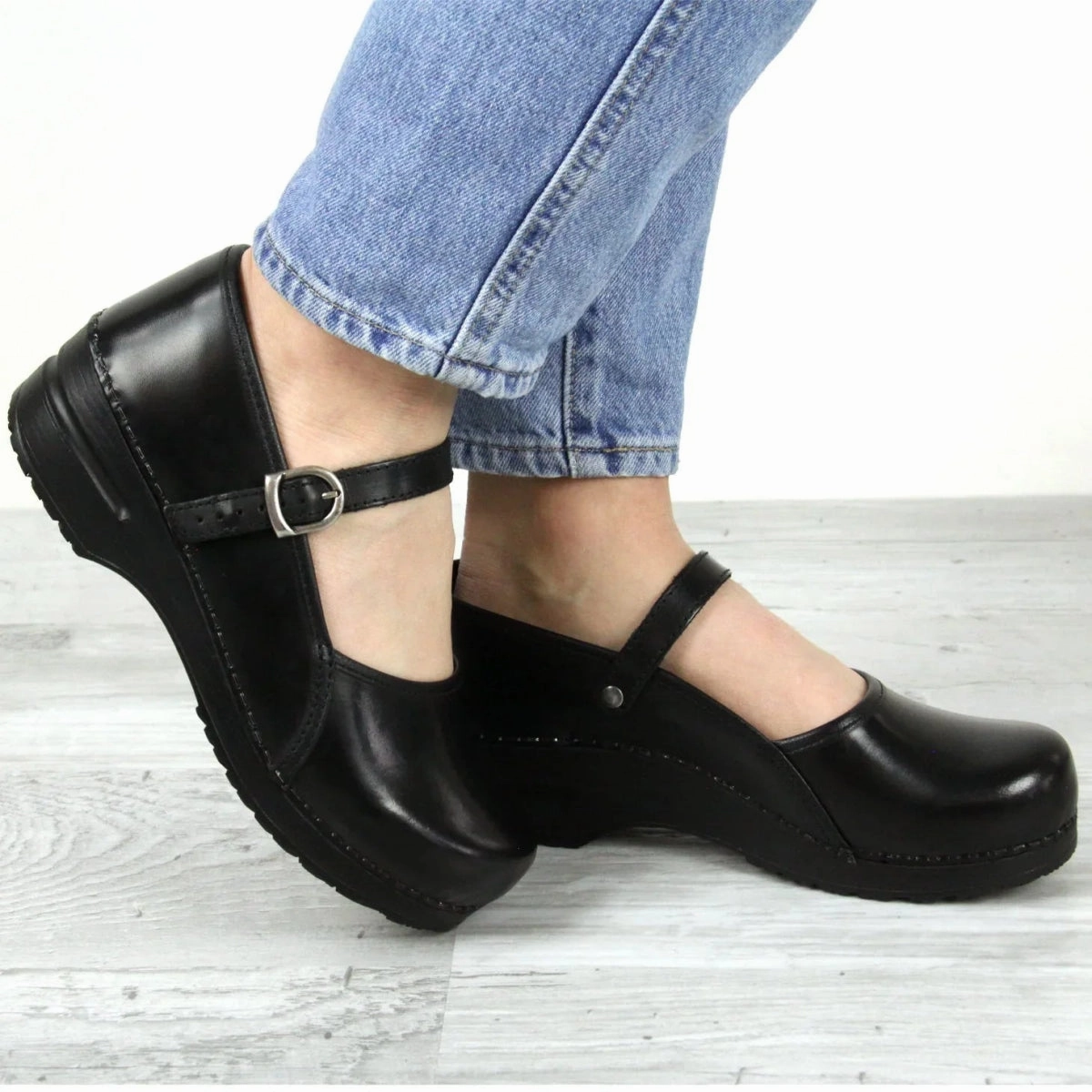 Thermoplastic Construction Sanita Clare Women Mary Jane Clog In Black