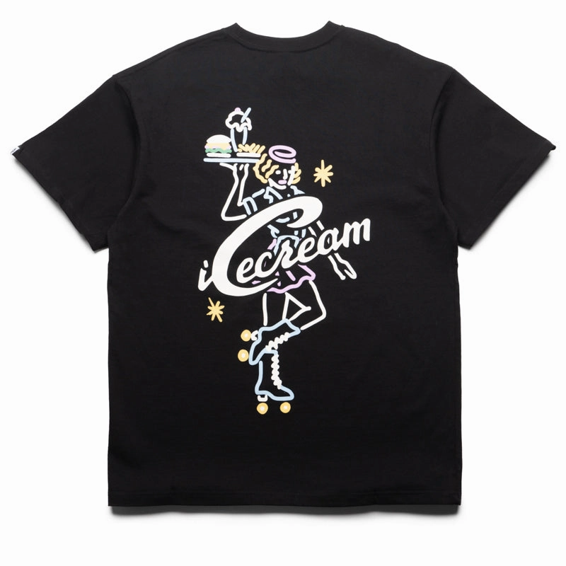 Ice Cream Waitress Tee - Black Dream Feel Fashion Design