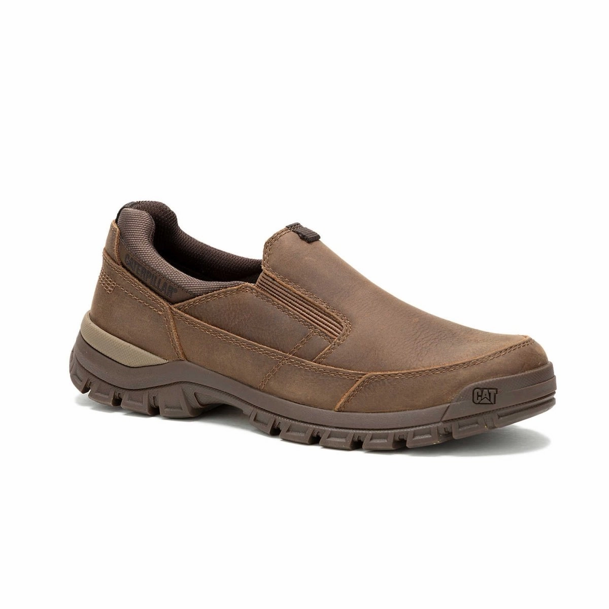 Caterpillar Threshold Slip On Men's Soft Toe Shoes (P726054) In Mushroom Quilt Soft Cushioned Step Adventure Journey