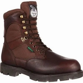 Snow protection Protective Lining Georgia Boot Homeland Men's Insulated Work Boots G109 In Brown