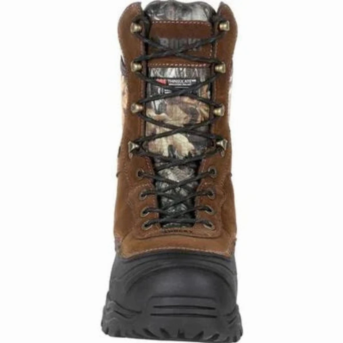 Rocky Multi-Trax 800G Insulated Men's Waterproof Outdoor Boots Rks0418 In Brown Grippy Outsole Mountain Hike Thermal Core Snowy Path
