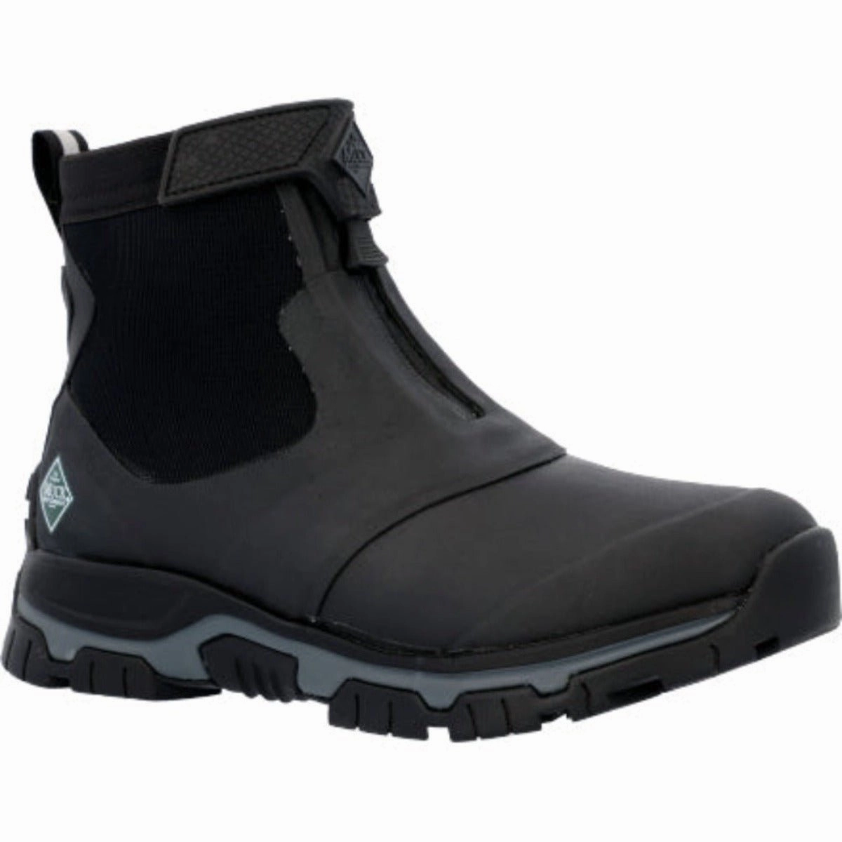 Breathable Snowy Path Rugged Built Functional Minimalist Muck Apex Men's Mid Zip Ankle Boots Axmz000 In Black
