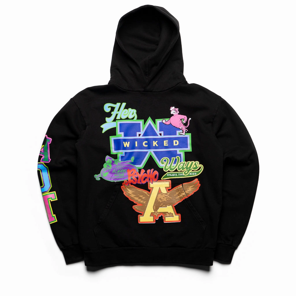 Always On Tour Psycho Ways Hoodie - Black DoubleLayered Structure