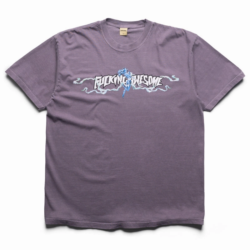 DoubleStitched Seams Casual Protection Fucking Awesome Baskin Ribbons Tee - Blackberry