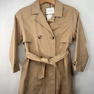 Water Resistant Shell Buttery Soft Handfeel Size 8: Zara Creme Water Repellent Trench Coat -NEW W/Tag