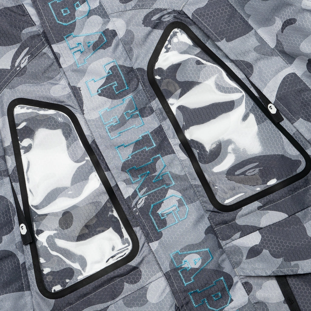 A Bathing Ape Honeycomb Camo Snowboard Jacket - Grey ElasticFree Cuffs