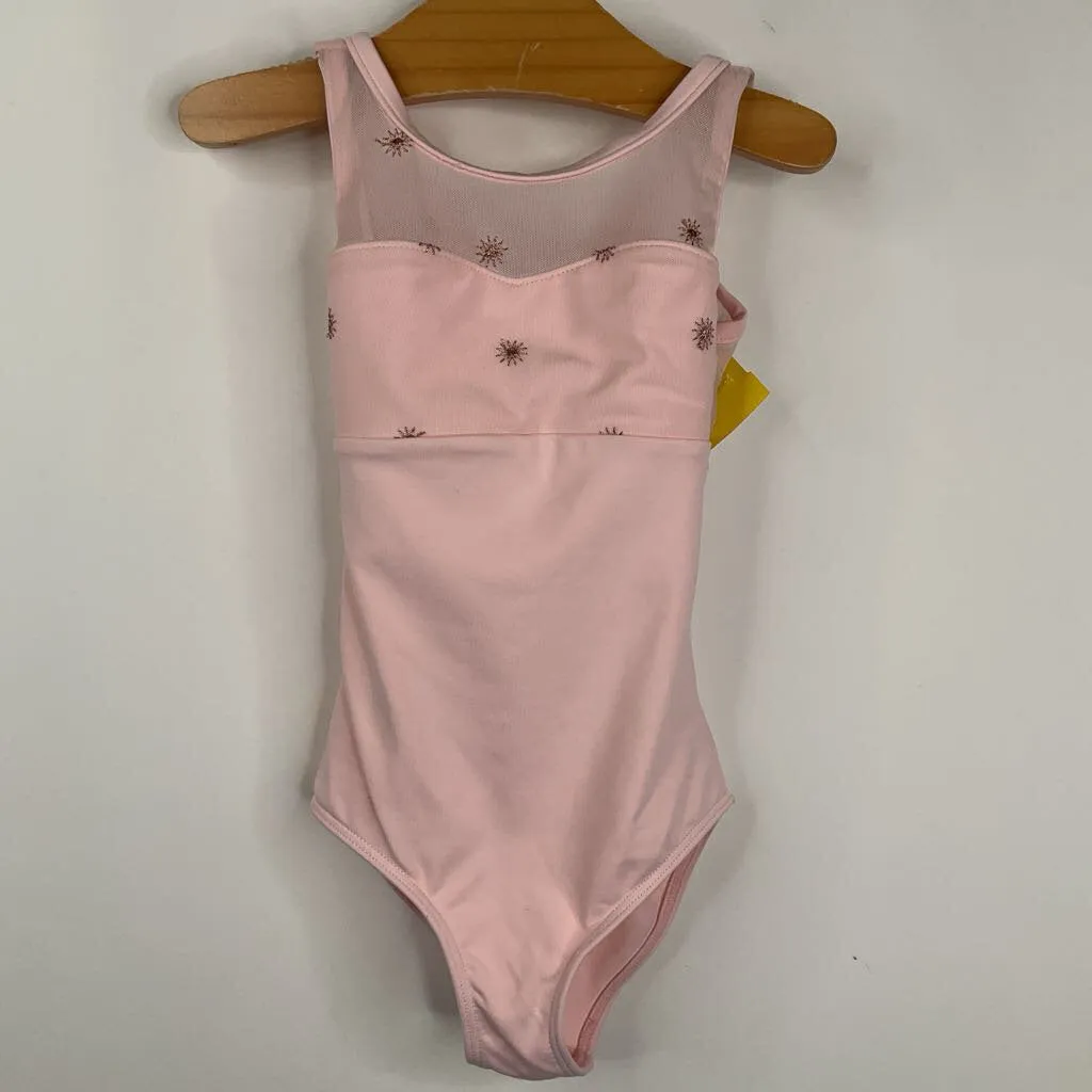 Size 12-18m: Pink/Golden Star Tank Leotard gold bodysuit