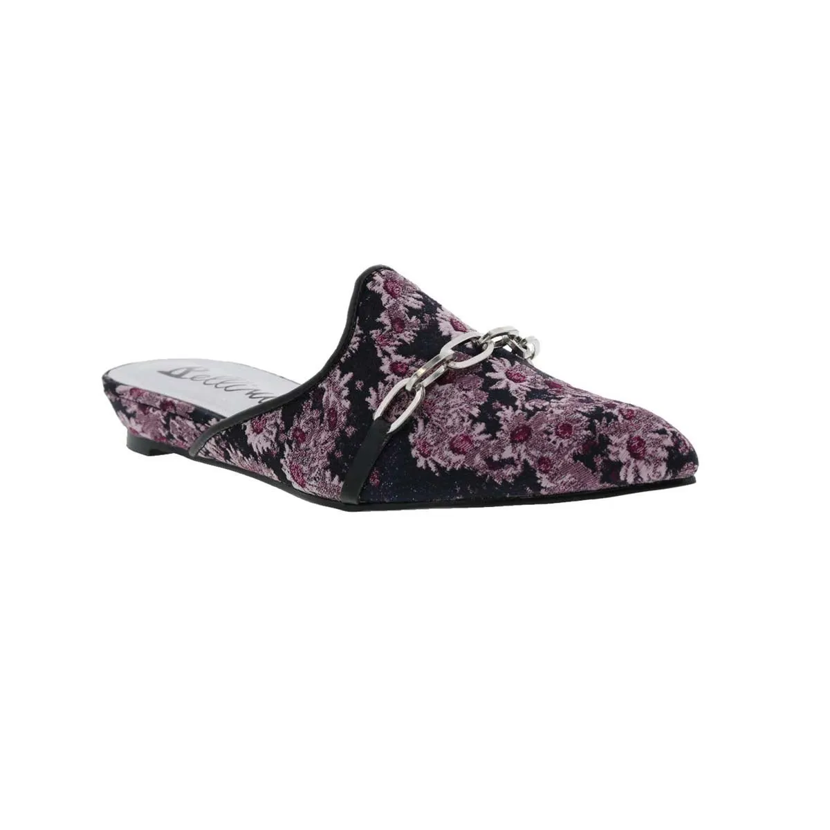 Bellini Fluent Women Slip-on Mule Shoes In Purple Floral Print Sole Strong