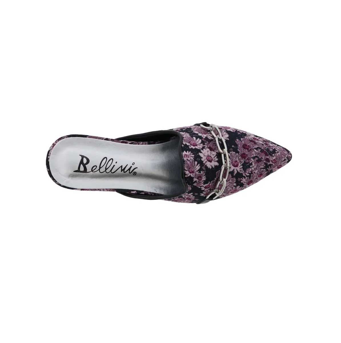 Bellini Fluent Women Slip-on Mule Shoes In Purple Floral Print Step Guard