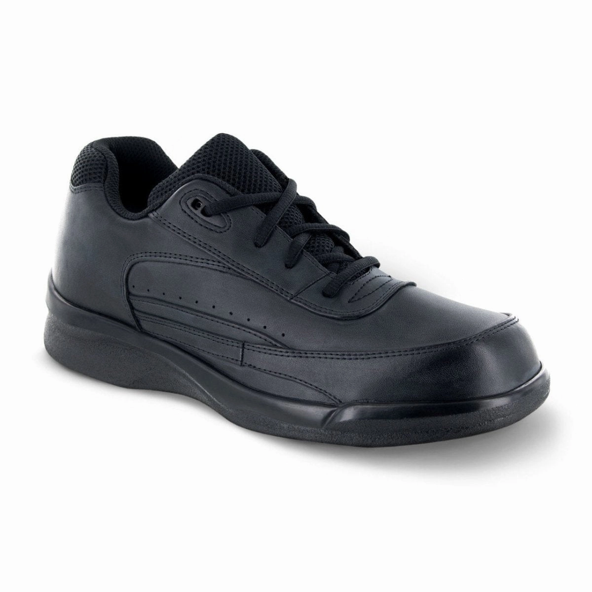Temperature Regulating Apex G7000m Ambulator Athletic Men's Lace Walking Shoe In Black