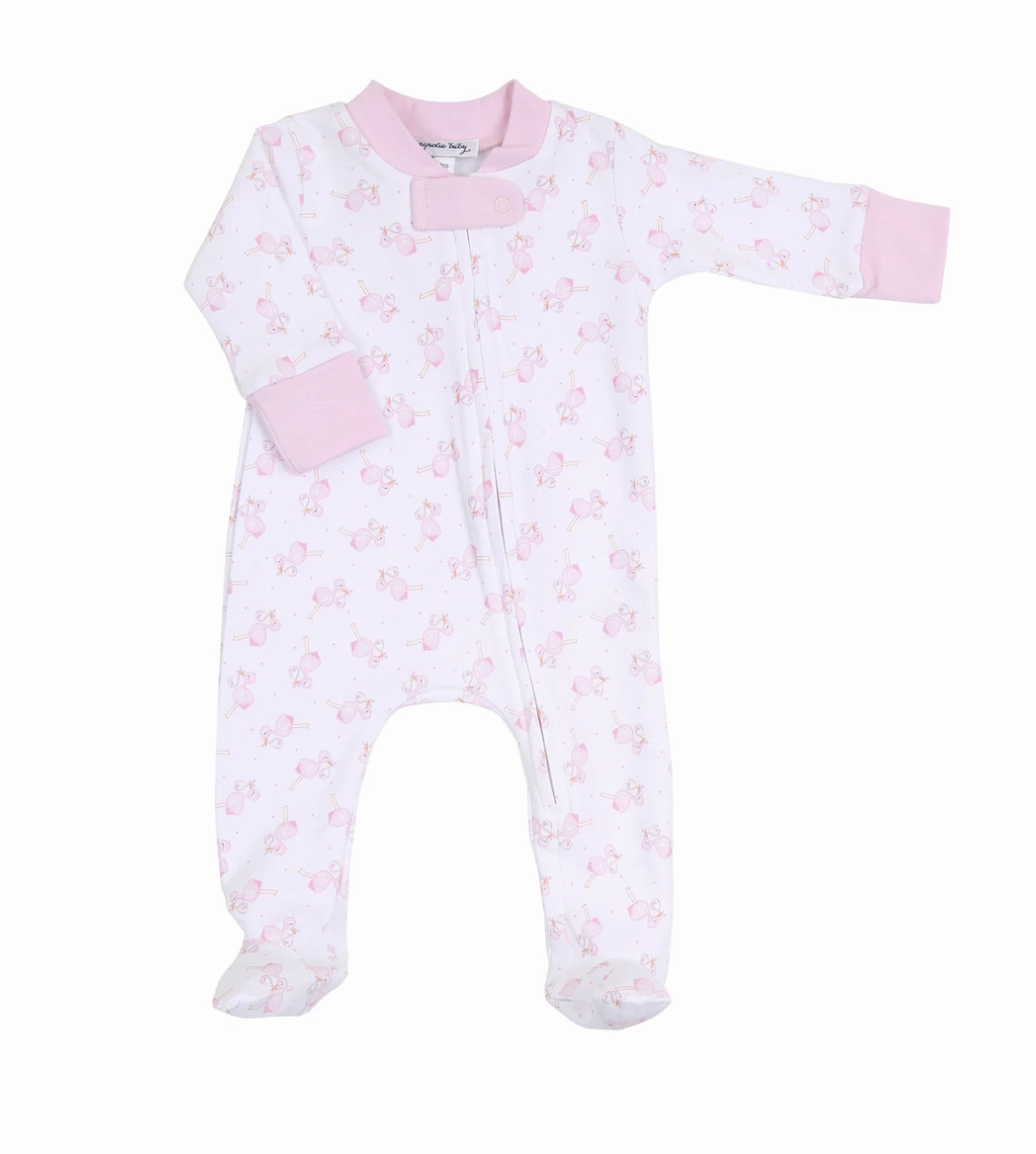 UVProtection Coating Tiny Stork Printed Footie