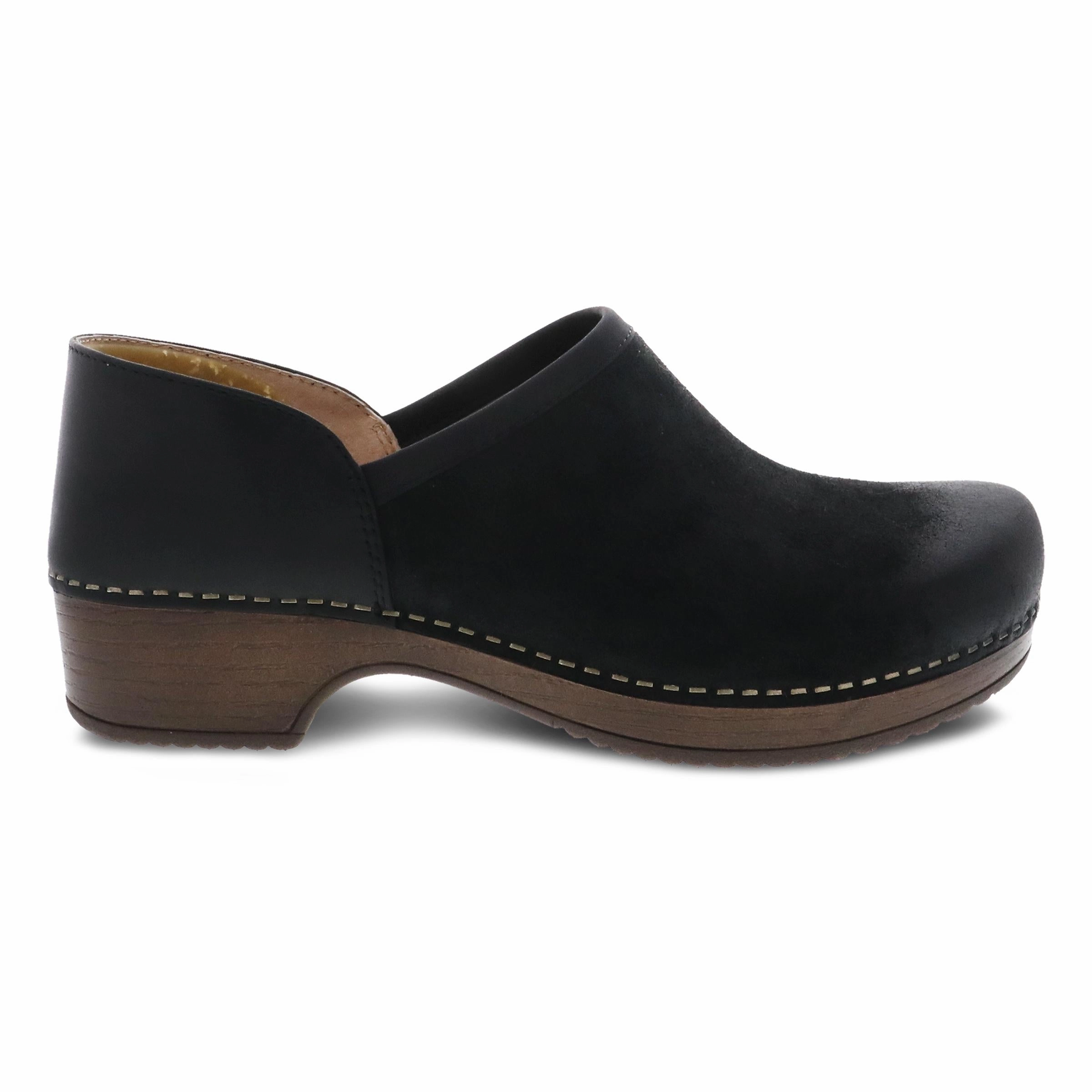Orthopedic Friendly Design Thermal Regulating Insole Brenna Black Burnished Suede