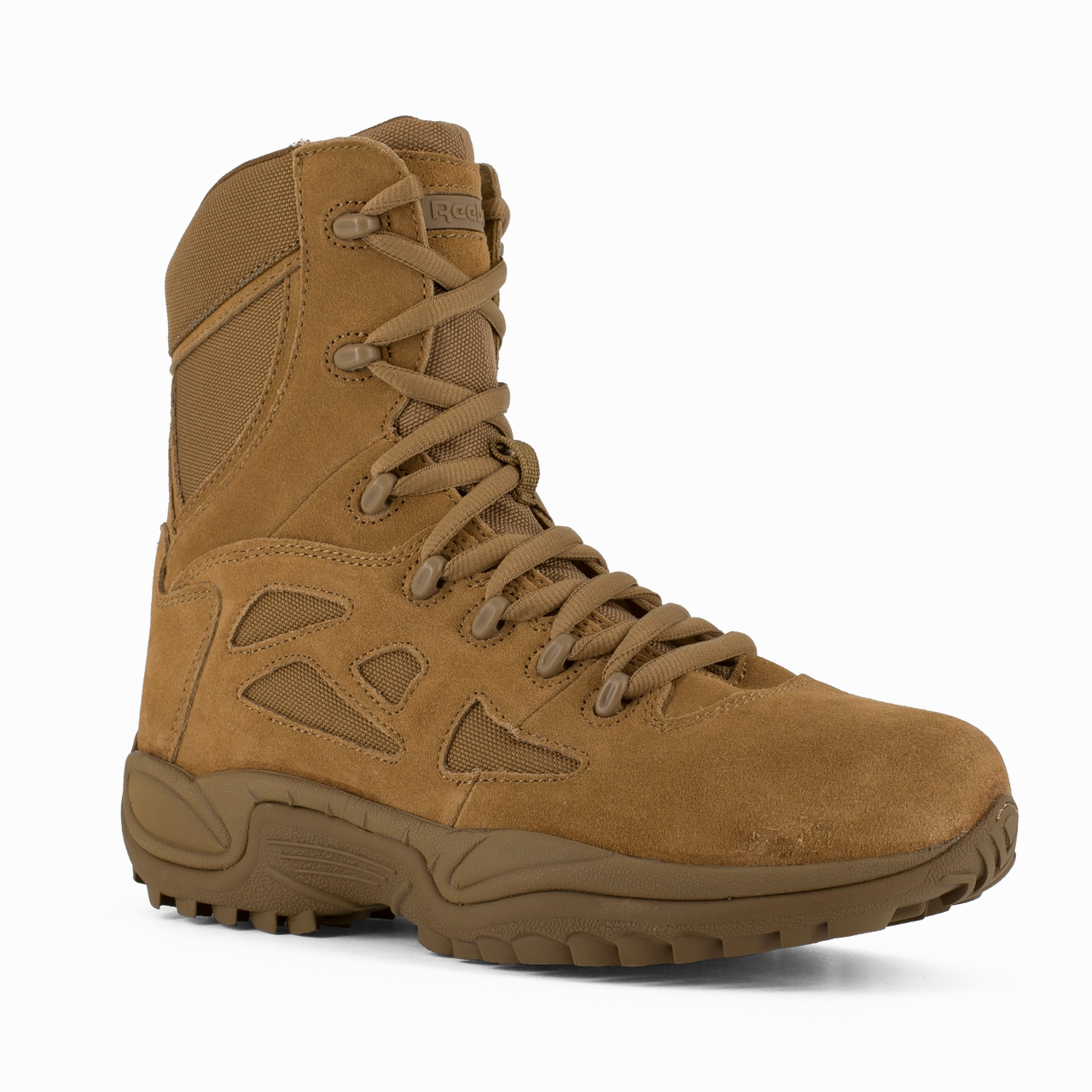 smooth stride sneakers Reebok Work Rapid Response RB RB8977 Men's 8" Stealth Boot in Coyote