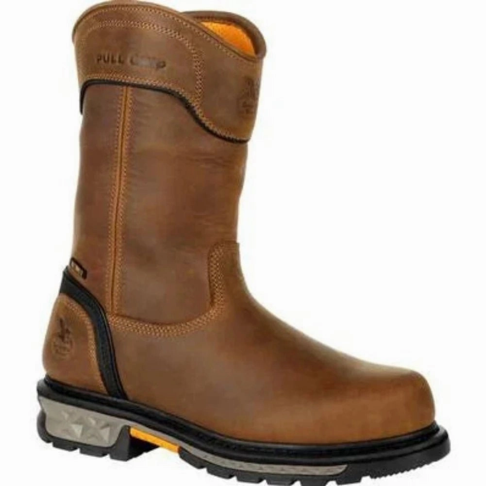 Square Toe Waterproof Adventure Seeker Georgia Boot Carbo-tec Ltx Men's Composite Toe Pull On Work Boots Gb00394 In Brown