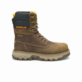 Protective Finish Functional Minimalist Caterpillar Men's Colorado Equip 8" Waterproof Thinsulate? Composite Toe Work Boot (P91754) In Pyramid