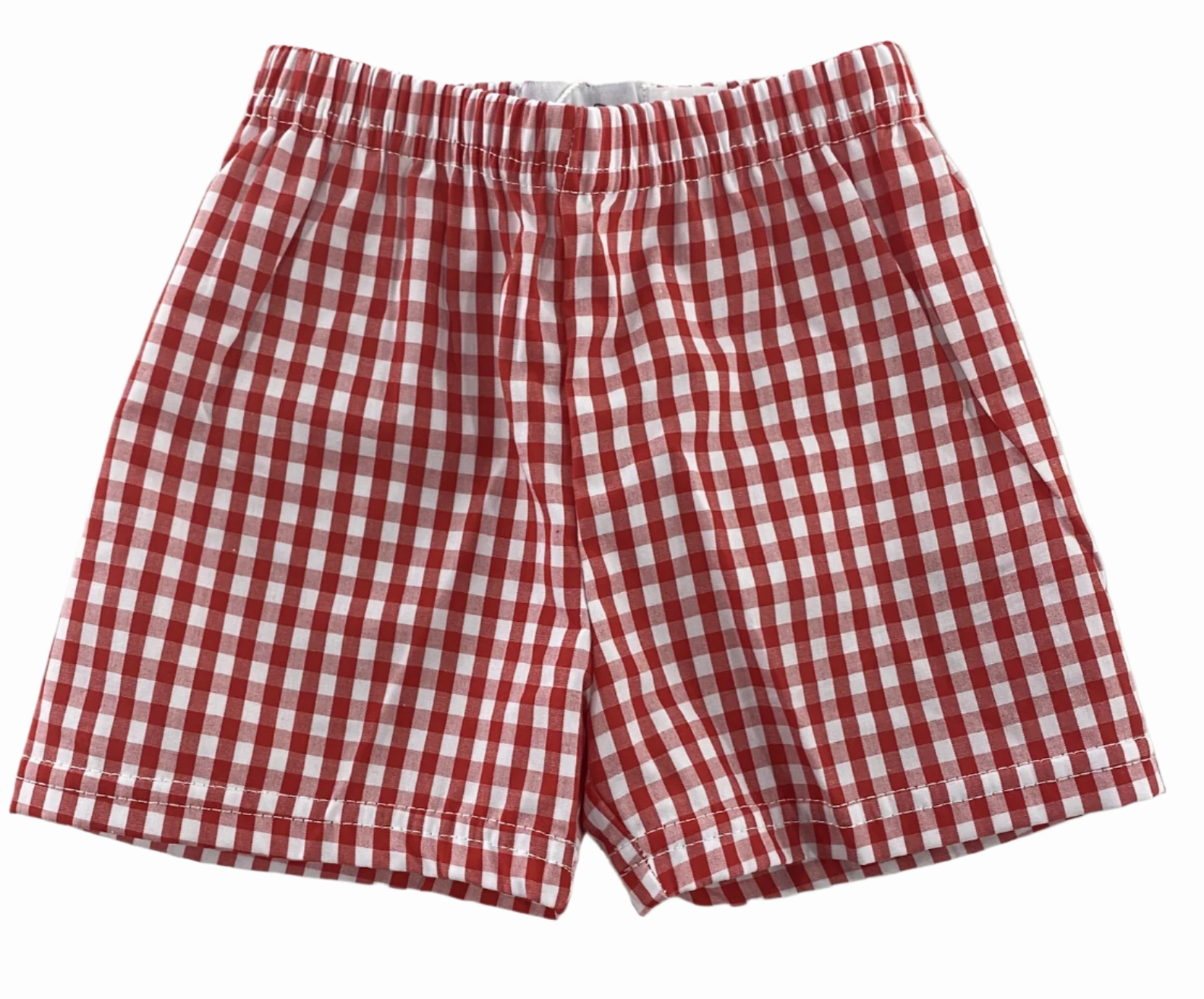 Tween Boy's Gingham Lined Shorts | Red BreathableMesh