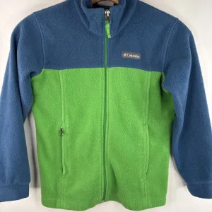 Seam Sealed Construction Size 8: Columbia Green/Blue Fleece Coat